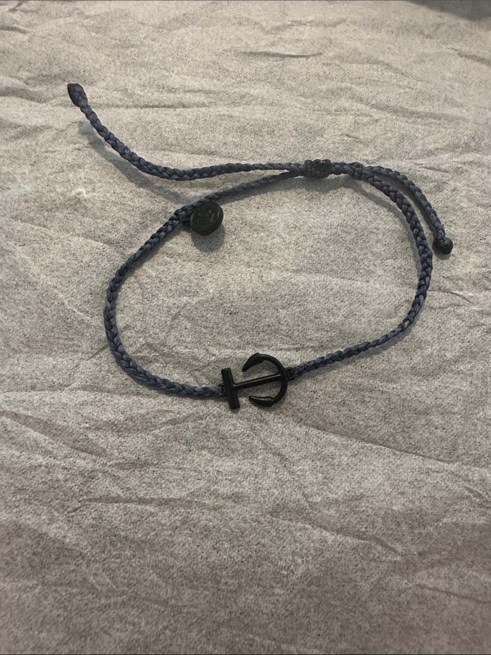 NWOT Pura Vida Braided Blue Anchor Bracelet